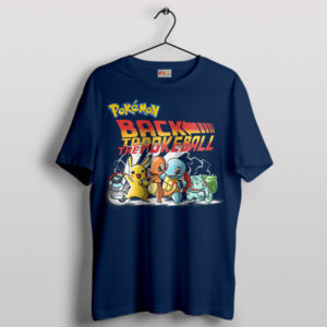 Time-Traveling Pokémon to the Future Navy T-Shirt