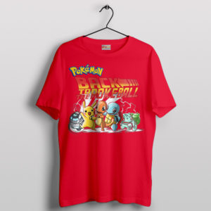 Time-Traveling Pokémon to the Future Red T-Shirt