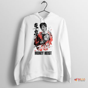 Tokyo's Money Heist in Ink Sumi-e Style Hoodie