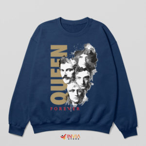 Tribute Queen Forever Music Art Navy Sweatshirt
