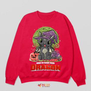 Trick or Treat Toothless Pumpkin Red Sweatshirt