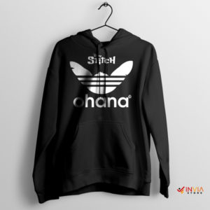 Triple Stripe Ohana Stitch Head Adidas Black Hoodie