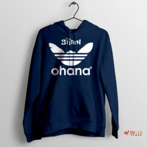 Triple Stripe Ohana Stitch Head Adidas Navy Hoodie