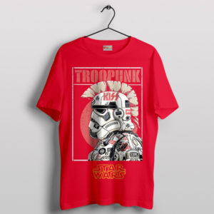 Troopunk Kiss Stormtrooper Rebellion Red T-Shirt