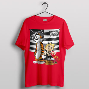 Turn Heads with Calvin Hobbes Stankonia Red T-Shirt