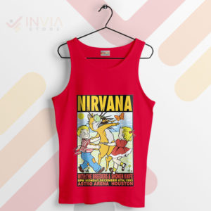 Vintage Nirvana Astroarena '93 Tour Nostalgia Red Tank Top
