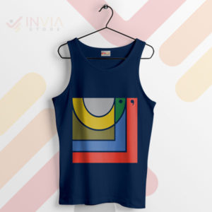 Vintage Vinyl Bon Iver Album Art Fan Navy Tank Top