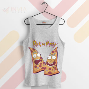 Wacky Pizza Face Rick and Morty Sport Grey Tank Top