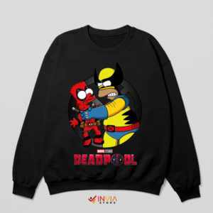 Wade in Springfield Bart and Homer Black Sweatshirt