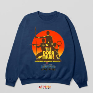 Wakandan Pride Dora Milaje Style Navy Sweatshirt