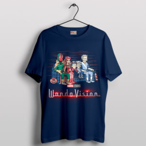 WandaVision Mashup Springfield's Family Navy T-Shirt