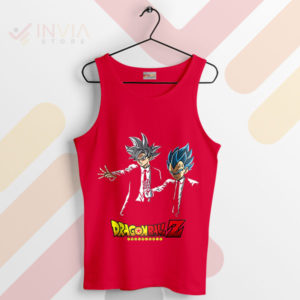 Wear Goku and Vegeta's Pulp Fiction Red Tank Top