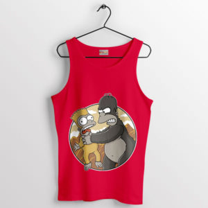 Wear Our King Kong Homer And Bart Red Tank Top