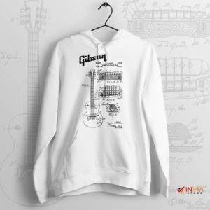 Wear for Music Gibson Guitar Blueprint White Hoodie