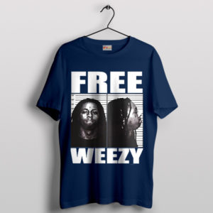 Weezy's Liberation Free Weezy Album Navy T-Shirt