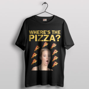 Where's the Pizza Jennifer Lawrence Black T-Shirt