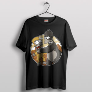 Why You Little Kong Homer And Bart Black T-Shirt