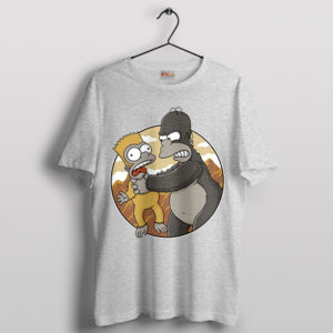 Why You Little Kong Homer And Bart Sport Grey T-Shirt