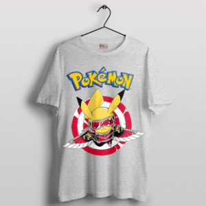 Winged Warrior Pikachu The Falcon Sport Grey T-Shirt