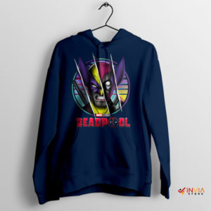 Wolvie and Deadpool Ultimate Best Friends Navy Hoodie