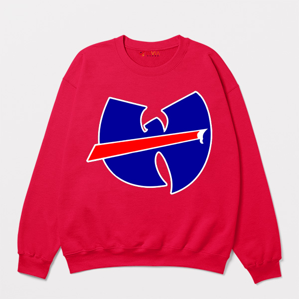 Wu-Tang Clan Logo with Buffalo Bills Red Sweatshirt