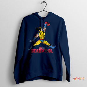 X-Men Style Air Mutant Wolverine Navy Hoodie