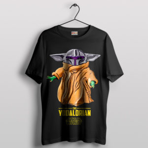 Yodalorian Bliss Baby Yoda in Mandalorian T-Shirt