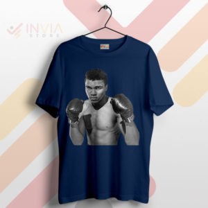 Ali in His Prime Boxing Legend Merch Navy T-Shirt