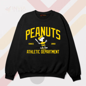 All-Star Athlete Charlie Brown Peanuts Black Sweatshirt