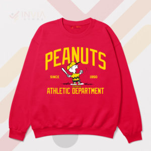 All-Star Athlete Charlie Brown Peanuts Red Sweatshirt
