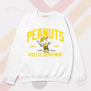 All-Star Athlete Charlie Brown Peanuts White Sweatshirt