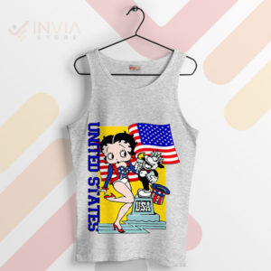 American Sweetheart Betty Boop Sport Grey Tank Top