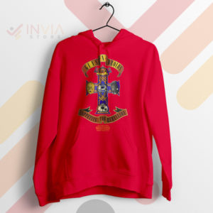 Anthem of Rebellion Guns N Droids Red Hoodie