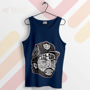 Art Music Speak Ice Cube With Hat Navy Tank Top