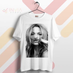 Artistic Expression Kate Moss Mustache T-Shirt