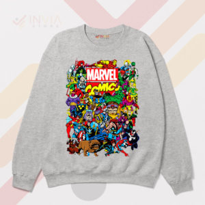 Assemble Marvel Comic All Characters Sport Grey Sweatshirt