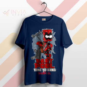 Bang with Bartpool Deadpool Bart Navy T-Shirt