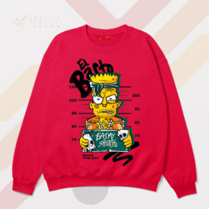 Bart's Mischief El Barto Mugshot Red Sweatshirt
