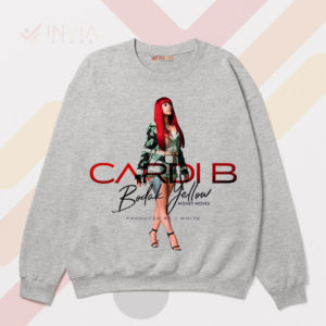 Beautiful Cardi B's Bodak Yellow Sport Grey Sweatshirt