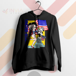 Betty Boop's American Dream Black Hoodie