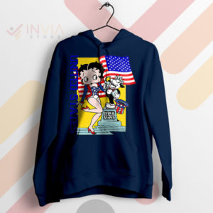 Betty Boop's American Dream Navy Hoodie