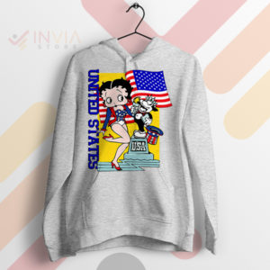 Betty Boop's American Dream Sport Grey Hoodie