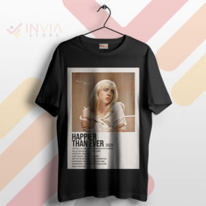 Billie Exclusive Happier Than Ever Tracklist Black T-Shirt