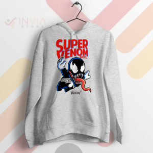 Bite-Sized Symbiote Mario Bros Venom Sport Grey Hoodie