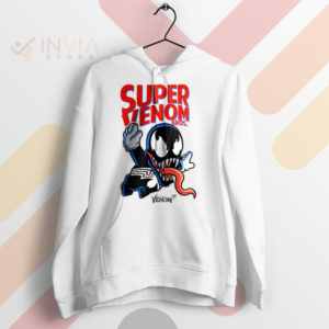 Bite-Sized Symbiote Mario Bros Venom White Hoodie