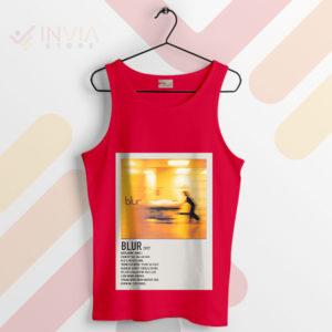 Blur '97 Album Tracklist Artwork Graphic Red Tank Top
