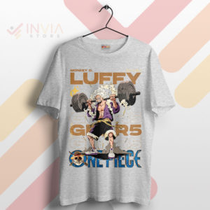 Boundless Strength Luffy Gear 5 Gym Sport Grey T-Shirt