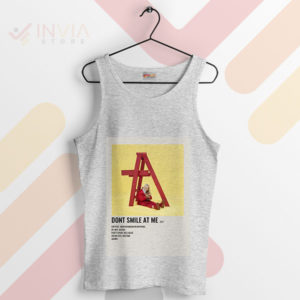 Capture the Moment Don't Smile at Me Sport Grey Tank Top