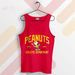 Charlie Brown's Victory Run Peanuts Red Tank Top