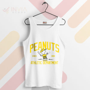 Charlie Brown's Victory Run Peanuts White Tank TopCharlie Brown's Victory Run Peanuts White Tank Top